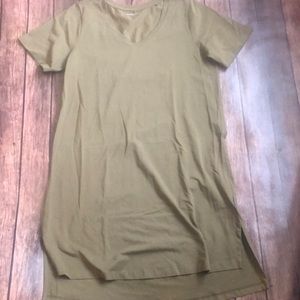 Universal Standard Tesino Cotton Dress Green Sz XS
